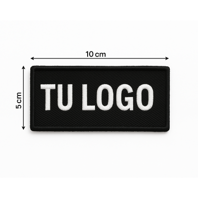 Parche De Logo Bordado A Un Color 10 X 5 Cm