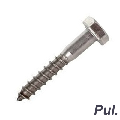 Tirafondo En Pulgadas Inox.304