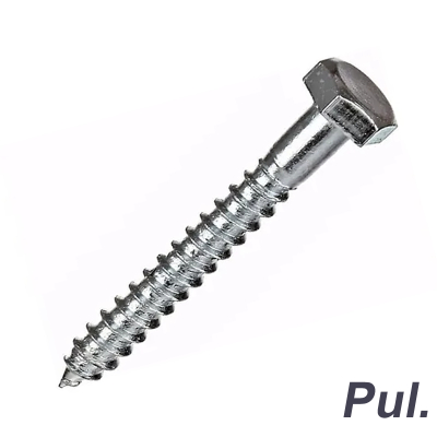 Tirafondo Hierro Zincado C/Hexagonal