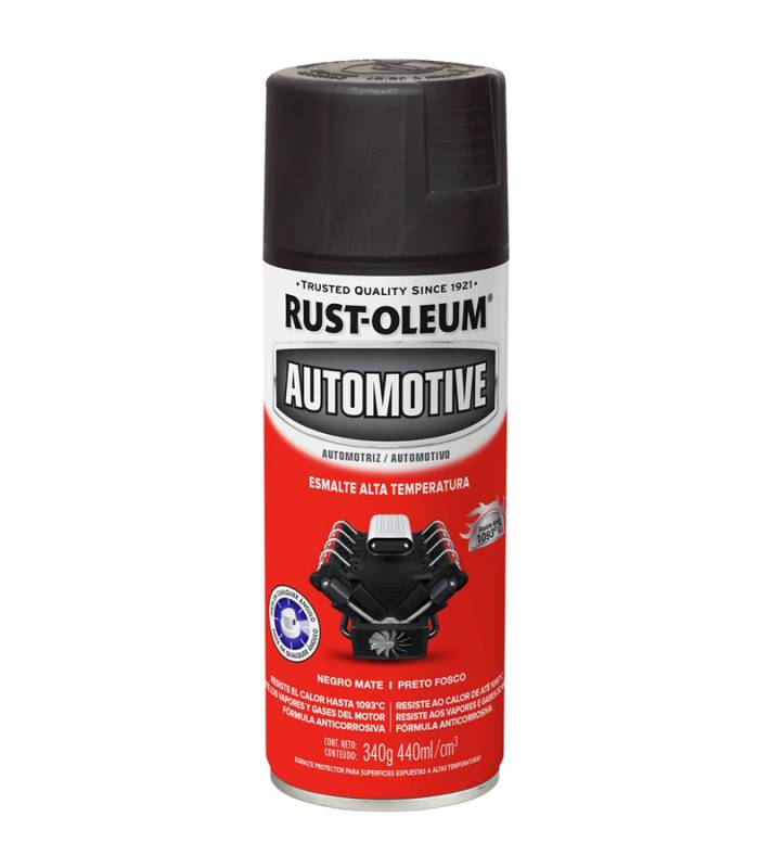 Pintura En Aerosol Alta Temp 1093°C Negro Mate 340Gr Rust-Oleum