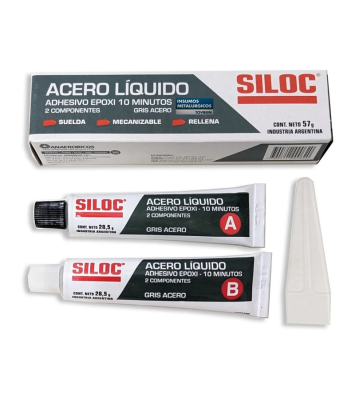 Pomo 57Gr Acero Liquido Gris  Siloc