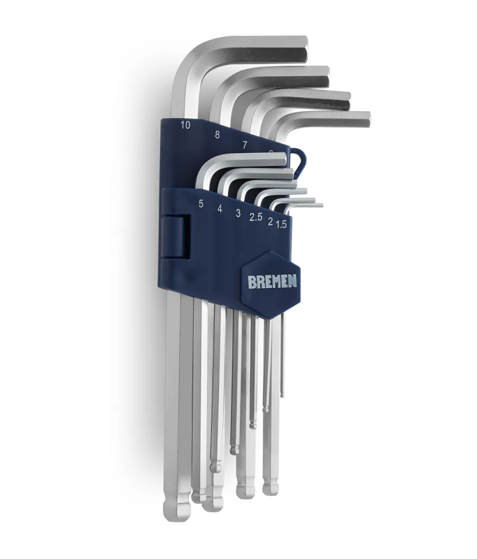 Juego De Llave Allen Card. Pulg. Corta 10 Pz Bremen