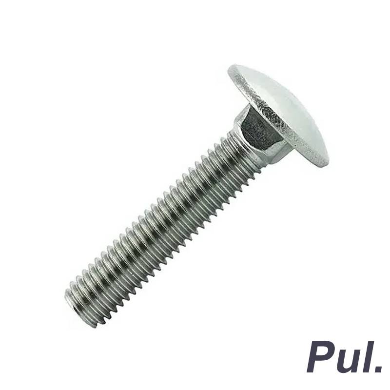 Bulones Cabeza Redonda Cuello Cuadrado Hierro Zincados