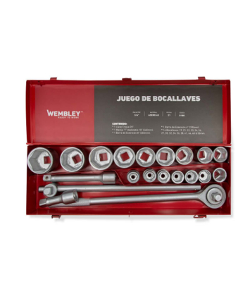 Juego Bocallaves 21 Pzas Enc.3/4 Wembley