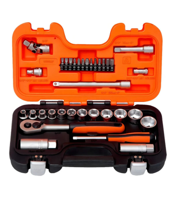 Juego Bocallaves Y Acc. Enc.3/8 Pulg 34 Piezas Bahco S330Af