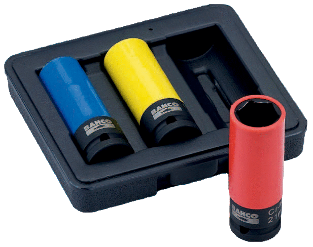 Juego De Bocallaves De Impacto Para Ruedas De 17, 19 Y 21 Mm  Bahco -- Bwss12P3