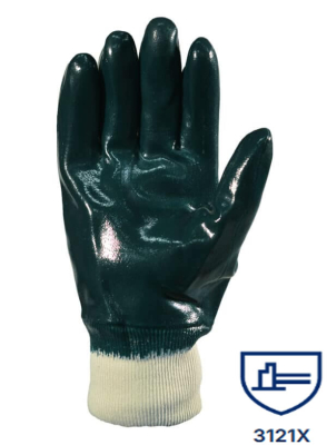 Guantes Nitrilo Azul Medio Baño Puño Tejido T-10 Dps
