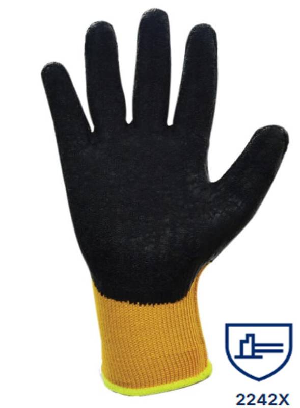 Guantes Max. Sensibilidad S/Cost. G10 Recub. Látex Negro Rugoso Dps