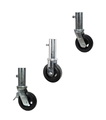 Ruedas De Hierro/Goma P/Andamio C/Soporte P/Carga 200Kg