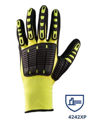 Guantes Tejidos S/Cost. Bicolor Doble Baño Nitrilo C/Tpr Anti-Impacto Dps