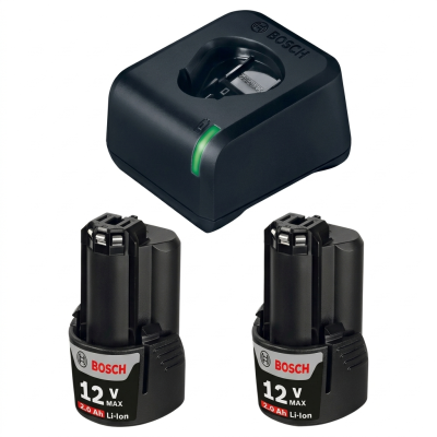 Starter Kit (2 Baterias 12V 2Ah + Cargador Gal 12V-20) Bosch 1600A01B6Z