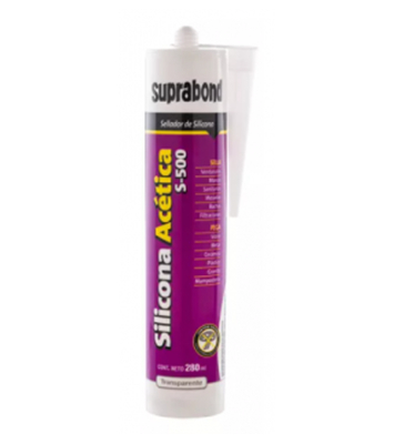 Cartucho Silicona 280Gr Acetica Transp.  Suprabond
