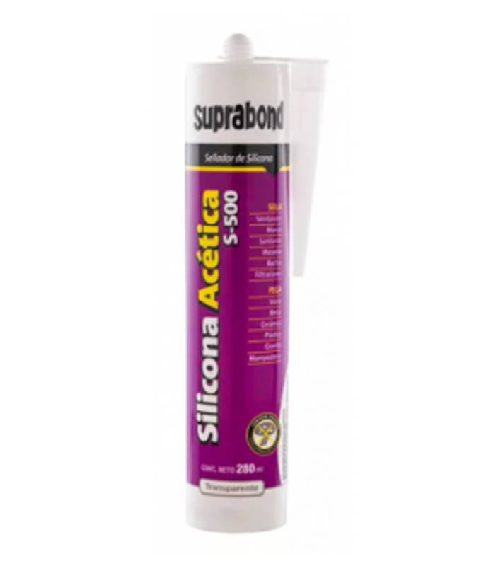 Cartucho Silicona 280Gr Acetica Transp.  Suprabond