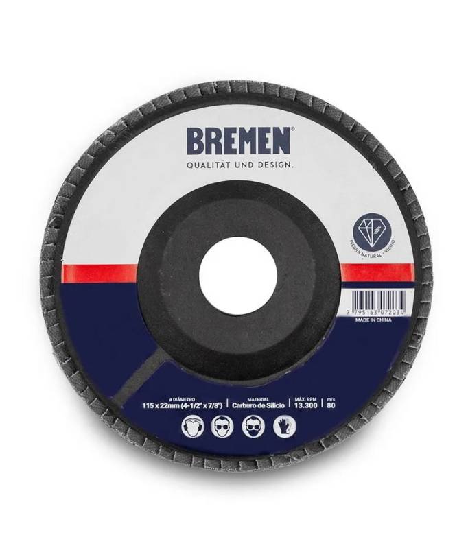 Discos Flap P/Vidrio Carb.silicio Bremen